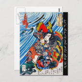 Cool oriental japanese Legendary Hero Samurai Briefkaart (Voorkant / Achterkant)