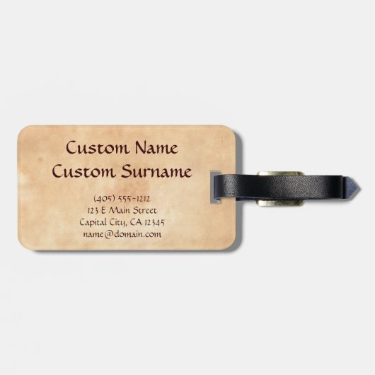 Cool oriental japanese Sunset Glow bij Otemon Bagagelabel (Achterkant horizontaal)