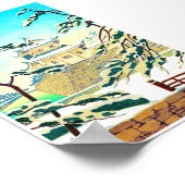 Cool oriental japanese winterkasteel poster (Hoek)