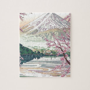 Cool Oriental Japanse Fuji Spring Cherry Tree Art Legpuzzel