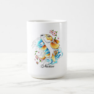 Cool Oriental Japanse Koi Carp Fish Water tattoo Koffiemok