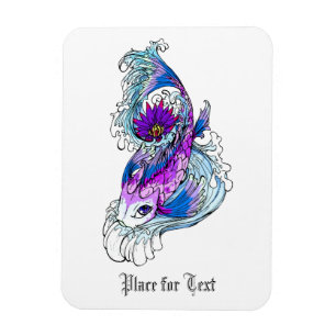 Cool Oriental Japanse Paars Koi Fish Magneet