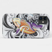 Cool Oriental Koi Carp Skull tattoo Case-Mate iPhone Case (Achterkant (horizontaal))