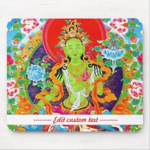 Cool oriental mandala Green Tara god levendig Muismat