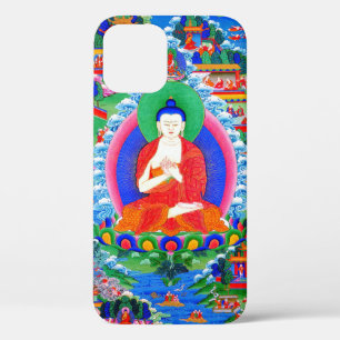 Cool oriental mandala Mahavairocana god iPhone 12 Hoesje