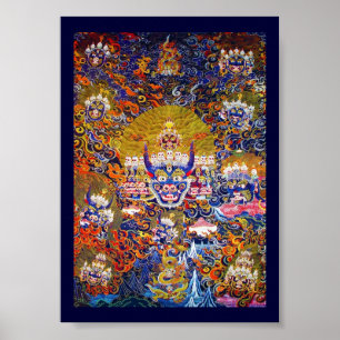 Cool oriental tangka Yamantaka doodgod tattoo Poster