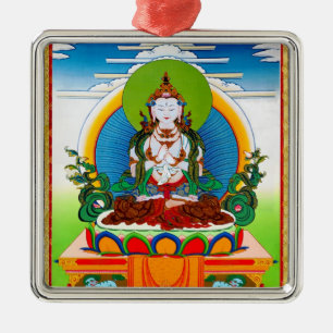 Cool oriental tibetan thangka Buddha Locani Metalen Ornament