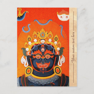 Cool oriental tibetan thangka god tattoo art briefkaart