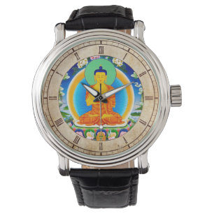 Cool oriental tibetan thangka god tattoo art horloge
