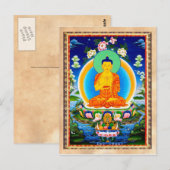 Cool oriental tibetan thangka Prabhutaratna Buddha Briefkaart (Voorkant / Achterkant)