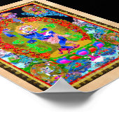 Cool oriental tibetan thangka Simhavaktra Dakini Poster (Hoek)