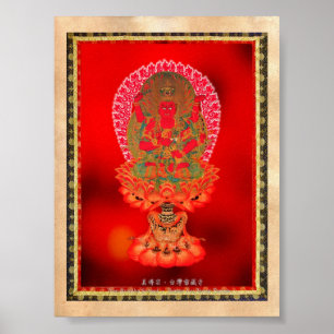Cool oriental tibetan thangka tattoo art Ragaraja Poster
