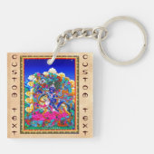 Cool oriental tibetan thangka tattoo Palden Lhamo Sleutelhanger (Achterkant)