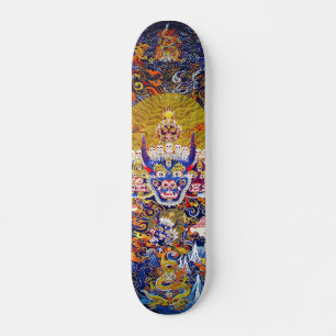 Cool oriental tibethan mandala Yamantaka doodgod Skateboard