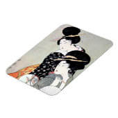 Cool Oriental Traditional Geisha art. Magneet (Linkerzijde)