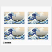 Cool orietal japans klassiek fuji uitzicht art rechthoekige sticker (Vel)