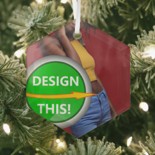 COOL! Ornament - Glass Hexagon Ornament - Custom