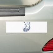 Cool Owl Bird Swish Icon Logo Shirt Bumpersticker (Op auto)