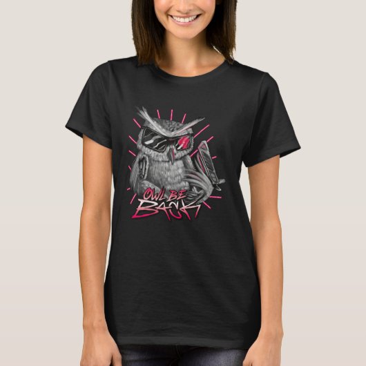 Cool Owl Bird Wisdom Smart T-shirt (Voorkant)