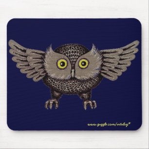 Cool owl graphics mousepad design muismat