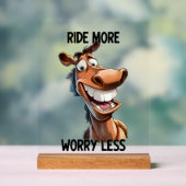Cool paardrijden meer zorgen minder woordkunst acryl bord (Neutraal)