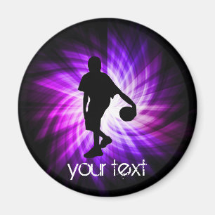 Cool Paars Basketball Magneet