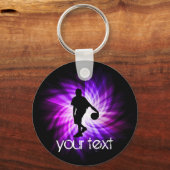 Cool Paars Basketball Sleutelhanger (Voorkant)