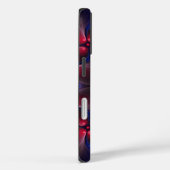 Cool Paars Digital Fractal Art Monogram Case-Mate iPhone Case (Achterkant / Rechts)