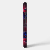 Cool Paars Digital Fractal Art Monogram Case-Mate iPhone Case (Achterkant / Links)