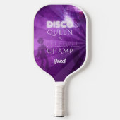 Cool Paars Disco Queen Pickleball Champ Pickleball Paddle (Achterkant)
