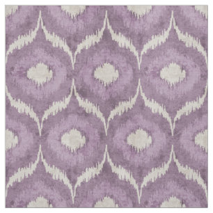 Cool paars en crème ikat tribale patroon stof
