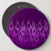 Cool Paars Racing Flames Design Ronde Button 6,0 Cm (Voorkant /achterkant)