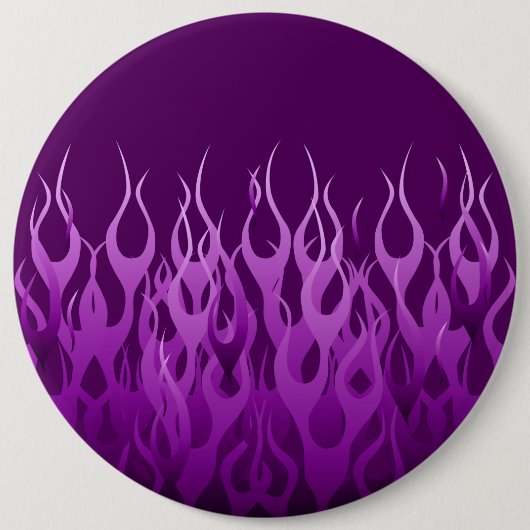 Cool Paars Racing Flames Design Ronde Button 6,0 Cm (Voorkant)