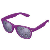 Cool Paarse Bowling Ball Party Shades Retro Zonnebril (Gekanteld)