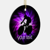 Cool Paarse Fietsen Keramisch Ornament (Rechts)