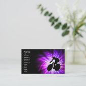 Cool Paarse Fietsen Visitekaartje (Staand voorkant)