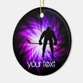 Cool Paarse Hockey Keramisch Ornament (Links)
