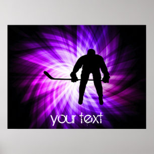 Cool Paarse Hockey Poster