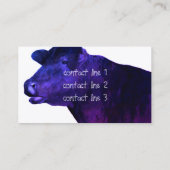 Cool paarse koe Custom dubbelzijdig Visitekaartje (Achterkant)