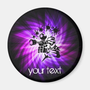 Cool Paarse Paintball Magneet