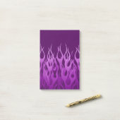 Cool Paarse Racing Flames Graphic Post-it® Notes (Op bureau)