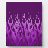 Cool Paarse Racing Flames Pin Stripes Fotoplaat (Voorkant)