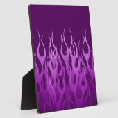 Cool Paarse Racing Flames Pin Stripes Fotoplaat (Zijkant)