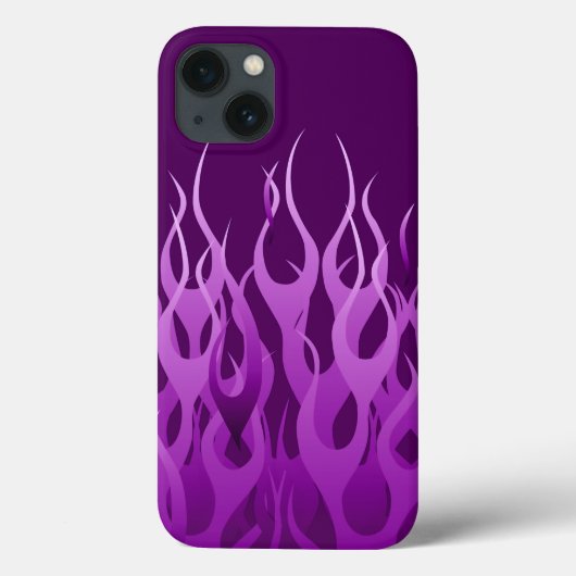 Cool Paarse Racing Flames Stijlvol Case-Mate iPhone Case (Achterkant)
