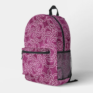 Cool Paarse Roze Keltische Knoop Modern Monogramme Bedrukte Rugzak