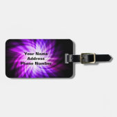 Cool Paarse Voetbal Bagagelabel (Voorkant horizontaal)