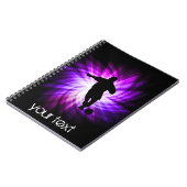 Cool Paarse Voetbal Notitieboek (Linkerzijde)