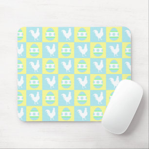 Cool Paas Checkerboard Patroon Haan Eieren Muismat