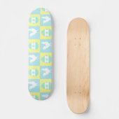 Cool Paas Checkerboard Patroon Haan Eieren Skateboard (Voorkant)