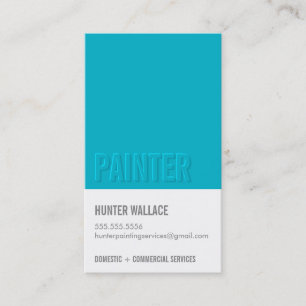 COOL PAINT CHIP staal reliëf look type blauw Visitekaartje